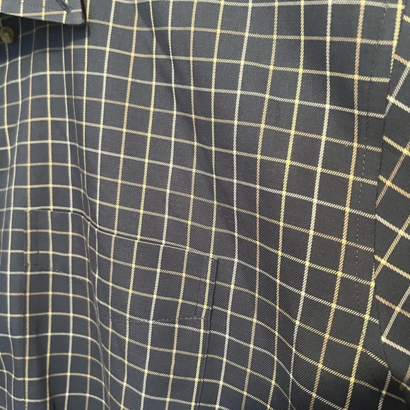 L.L. Bean Men's Navy Plaid Button Down Shirt Wrinkle Resistant 100% Cotton XL - Picture 9 of 15